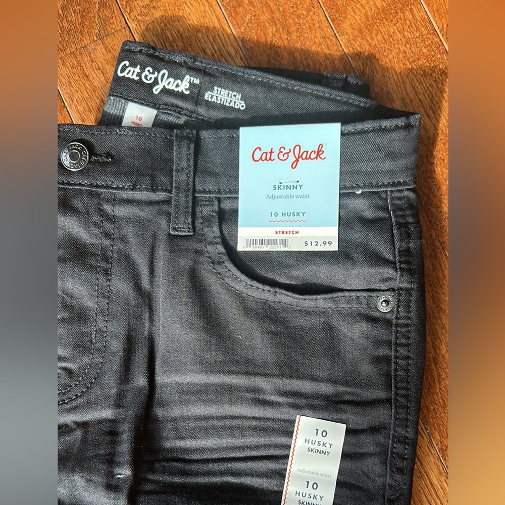 Boys Husky Skinny Adjustable Waist Jeans